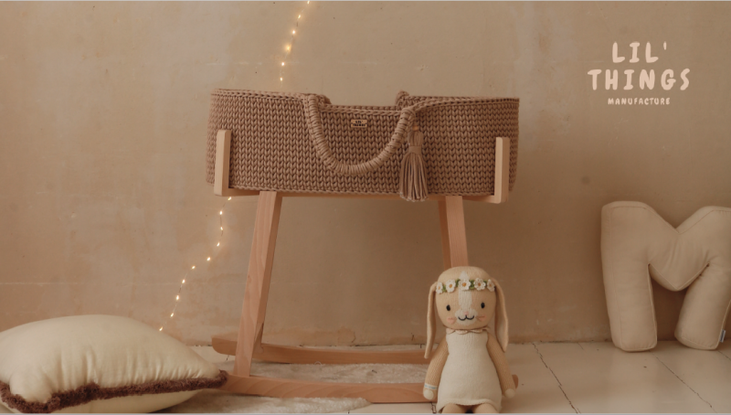 Moses Basket - Natural/Beige