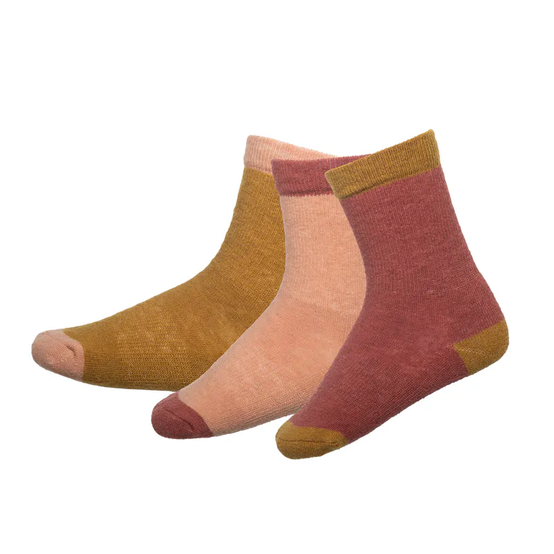 Bruse Merino Ullarsokkar 3pk - Creme Rosa